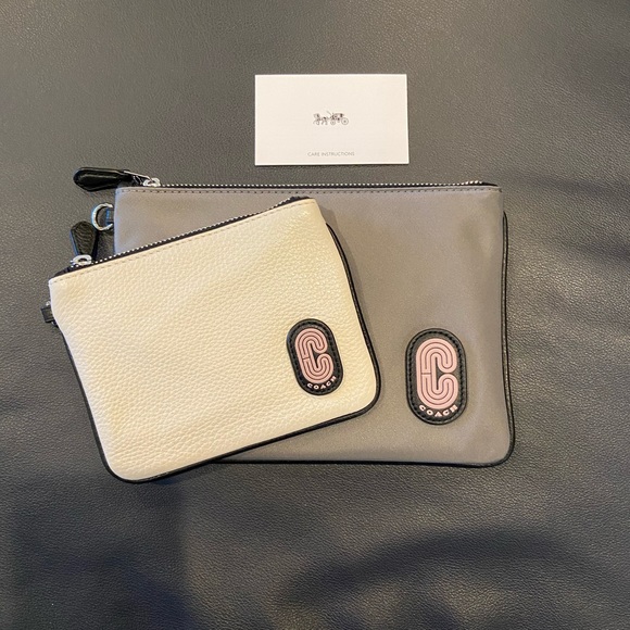 SOLD ON MERCARI Coach Pouch Duo in Leather & Nylon - Picture 2 of 10